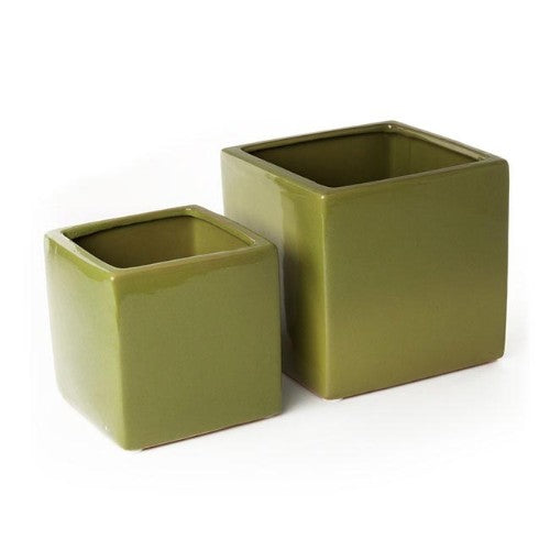 Ceramic Bondi Cube - Set of 2 (Moss)