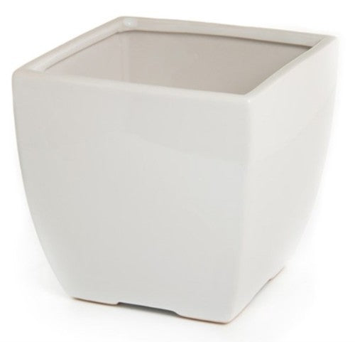 Ceramic Flora Taper Pot (White)
