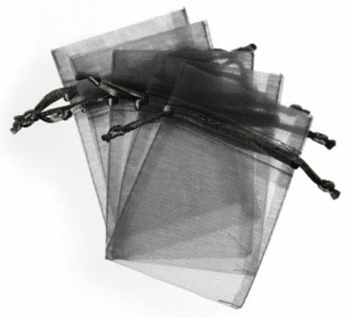 Bag - Organza Medium - Pack of 10 (Black)