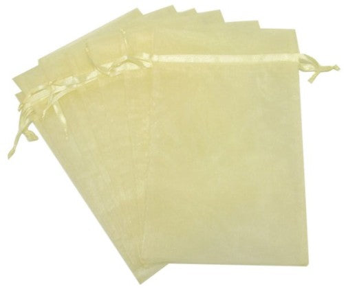 Bag - Organza Large - Pack of 10 (Ivory)