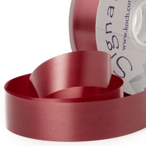Economy Tear Ribbon in rich Burgundy, 30mm x 91m, perfect for crafting, gift wrapping, and decorating with elegance.