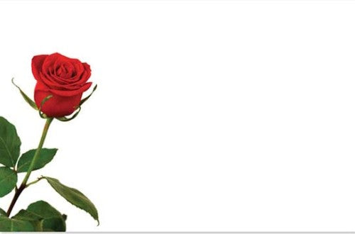 Cards - Single Rose Bud - 50 Pack