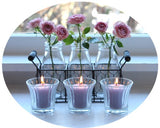 Tea Light Holder - Glass Candle Votive - Shot Flared (Clear)