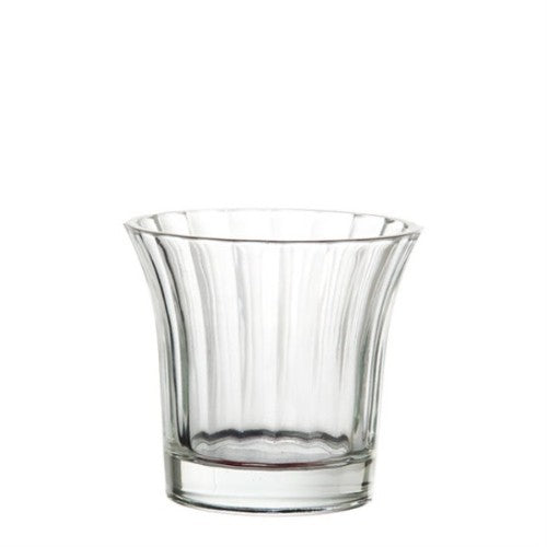 Tea Light Holder - Glass Candle Votive - Shot Flared (Clear)