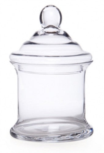Candy Jar - Glass Cylinder with Lid (Clear)
