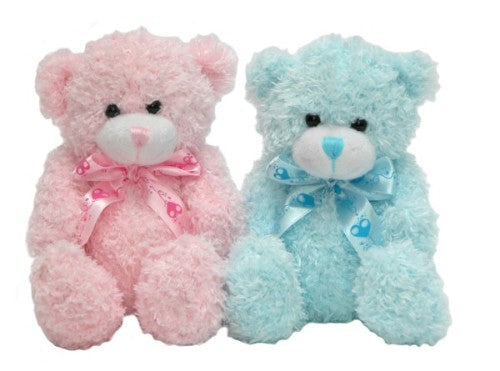 Soft Toy - Sitting Lindsay Bear - Set of 2 (Pink and Blue)