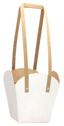 Pack of 10 eco-friendly white kraft paper bags, durable and stylish, ideal for retail, gifts, or takeout.