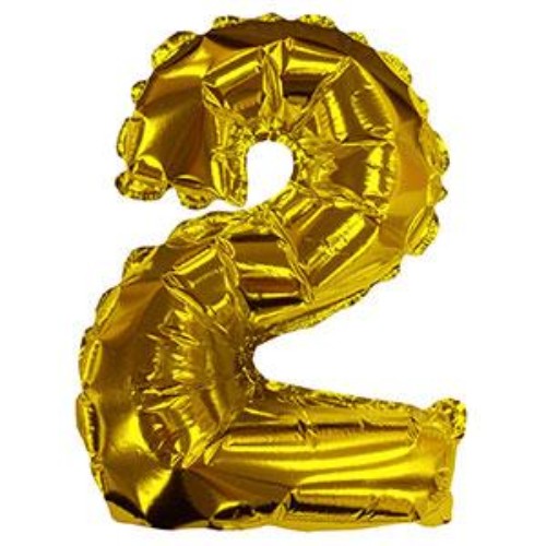 Gold self-inflating balloon (23cm) perfect for elegant party decor and celebrations, durable and hassle-free.