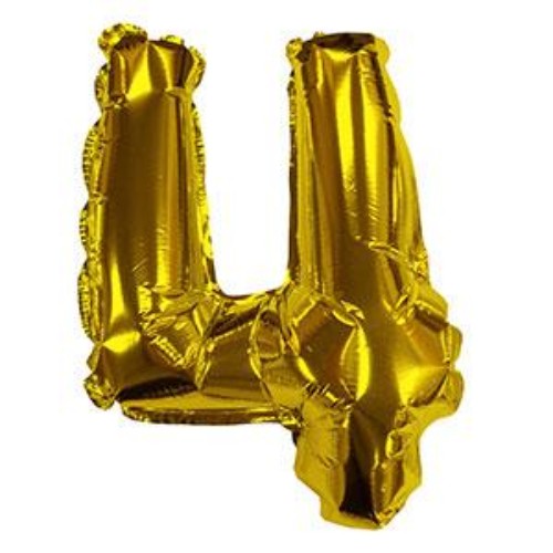 Gold self-inflating balloon, 23cm, ideal for elegant celebrations and effortless party decoration.