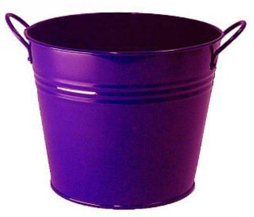 Metal Bucket with 2 handles - Set of 6 (Violet)
