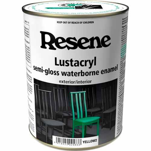 Resene Lustacryl Semi-Gloss Waterborne Enamel Paint 2L Yellow Base