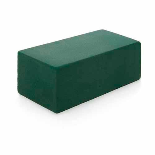 Oasis Wet Floral Foam W: 22.5cm x H: 10cm x D: 7.5cm Green - Horticom