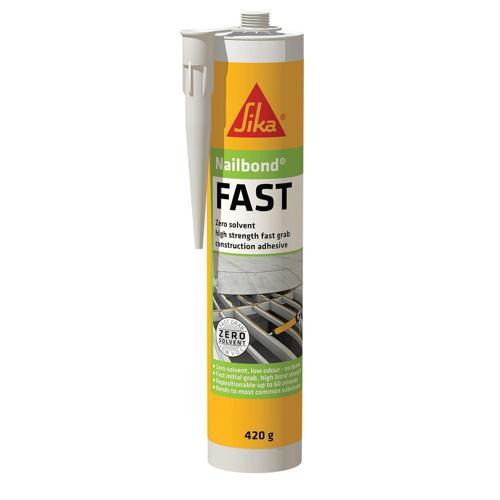 Sika Nailbond Fast Zero Solvent Multi-Purpose Construction Adhesive 300ml Pale
