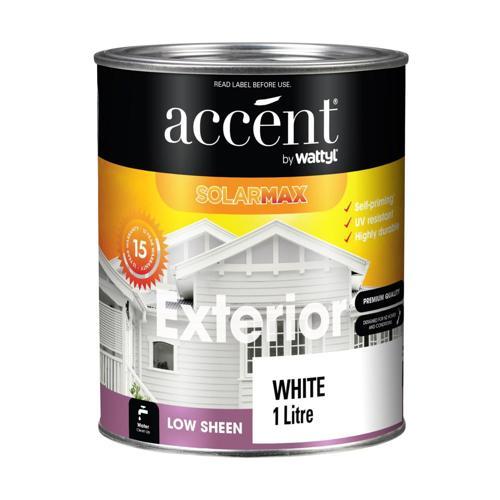 Accent Low Sheen Exterior Paint 1L White