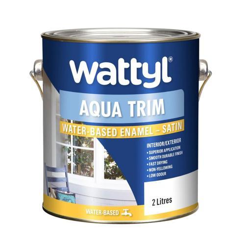 Wattyl Aqua Trim Satin Trim Enamel 2L Light Base 2L