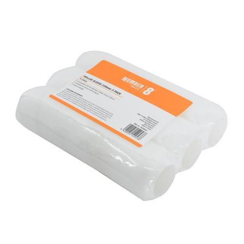 Number 8 Roller Sleeve 3 Pack 230mm White