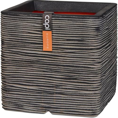 Capi Lightweight Rib Square Pot Anthracite S