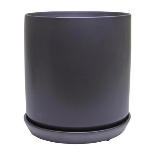Bloom Indoor Adelle Pot And Saucer 6cm Black