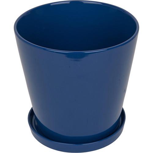 Gardeners Edge Florist Pot And Saucer XS Navy Blue