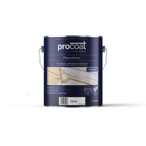 Procoat Premium Interior Polyurethane (Waterbased) Gloss 4L Clear