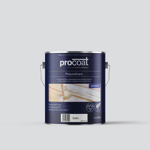 Procoat Premium Interior Polyurethane (Waterbased) Satin 4L Clear