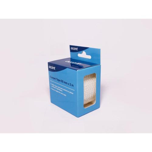 Accent Carpet Tape Accent 50mm x 2m White