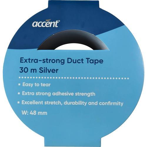 Accent Extra Strong Duct Tape Accent 48mm x 30m Silver