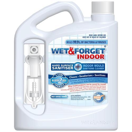 Wet & Forget Indoor Mould, Mildew Remover And Hard Surface Sanitiser 2L