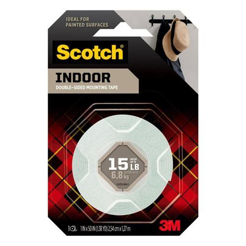 Indoor Double Sided Mounting Tape 25mm x 1.27m White - Scotch