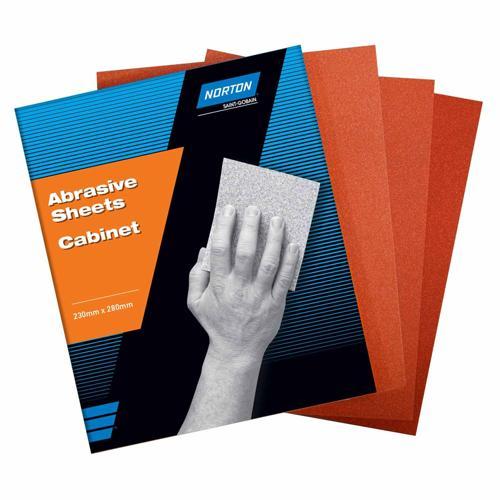 Sand Paper Sheet 120 Grit 230 x 280mm Brown - Norton