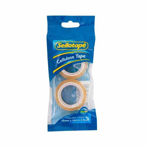 Cellulose Tape 15mm x 10m Transparent - Sellotape 1721246