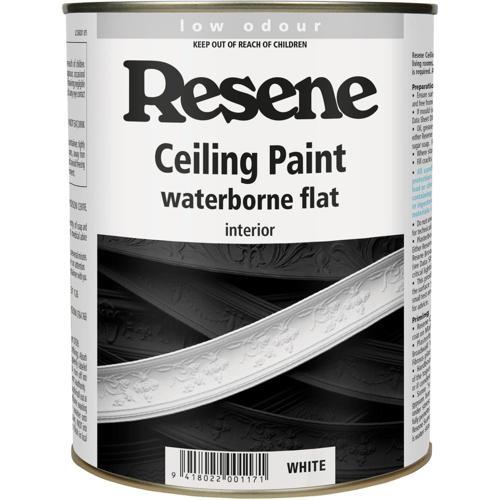 Ceiling Paint Flat Waterborne Ceiling Paint 1L White - Resene