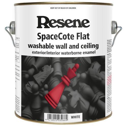 Resene SpaceCote Flat Waterborne Enamel Paint 2L White