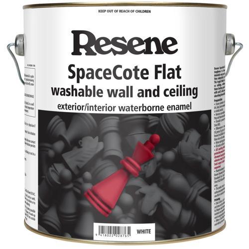Resene SpaceCote Flat Waterborne Wall & Ceiling Paint 4L White