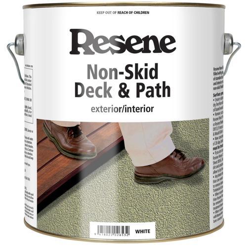 Non-Skid Deck & Path Waterborne Textured Paint 4L White - Resene