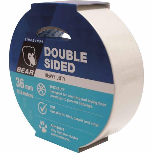 Bear Double Sided Carpet Tape 36mm x 12m Clear - Norton