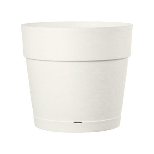 Deroma Save Plastic Vase & Saucer Pot 20cm White