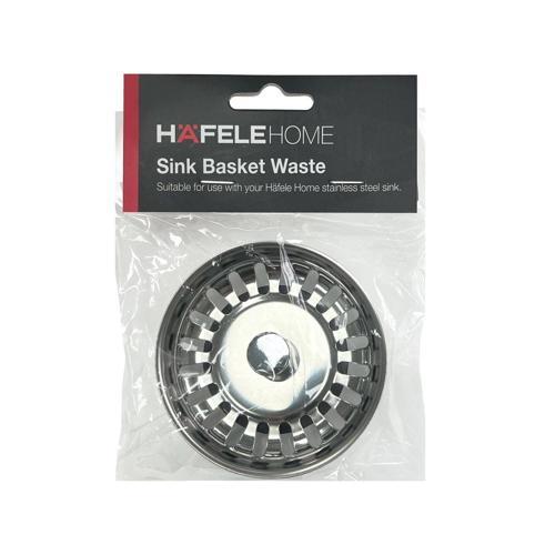 Hafele Home Sink Waste Basket Strainer 79.3 x 79.3 x 39.4mm Stainless Steel