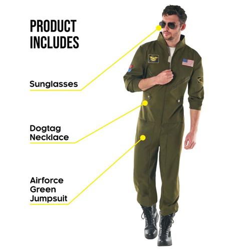 Costume Aviator Jumpsuit Men's Size Medium