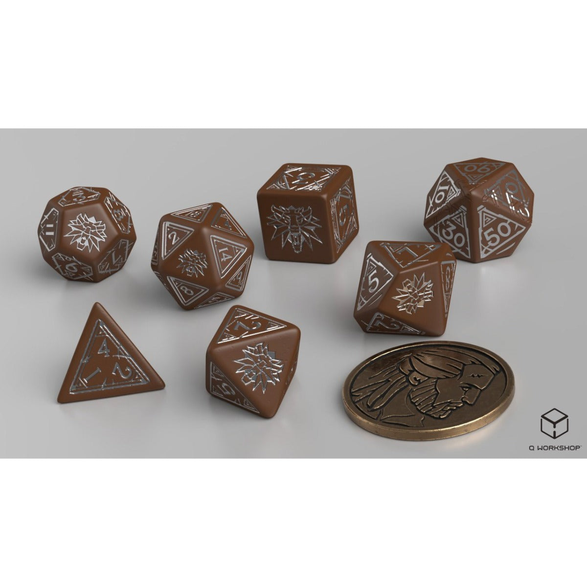 Q Workshop - The Witcher Dice Set Geralt - The Roach'S Companion Dice Set 7