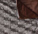 Throw / Blanket - Raked Sands Fur  - 150 x 180 (Chocolate)