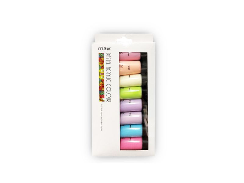 Acrylic Paint Set - Max Brand 25ml x 8 Pastel (24 Packs)