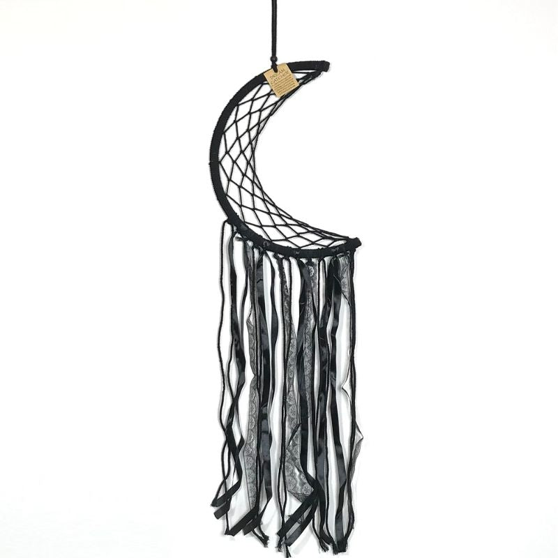 Black Half Moon Dreamcatcher 27cm