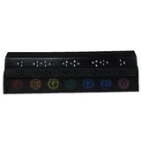 Black Chakra Box Incense Burner 12 inch
