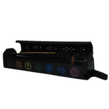 Black Chakra Box Incense Burner 12 inch