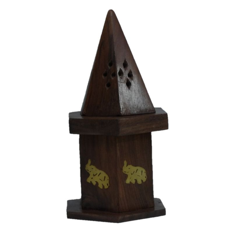 Elephant Cone Burner with Storage Sheesham