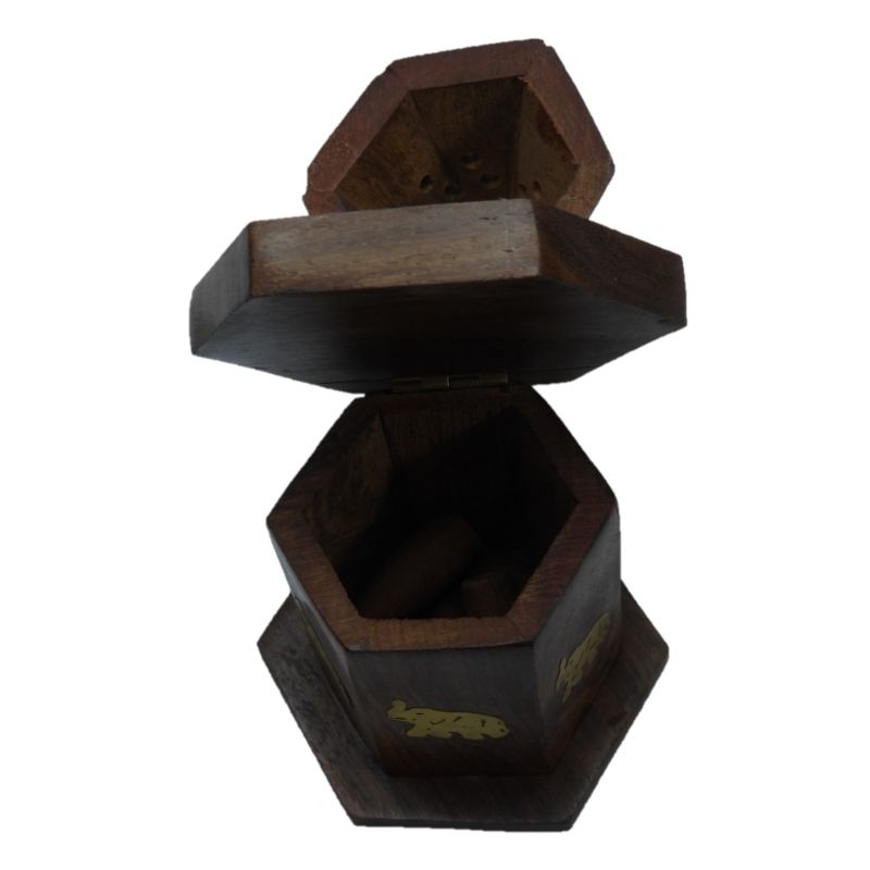 Elephant Cone Burner with Storage Sheesham