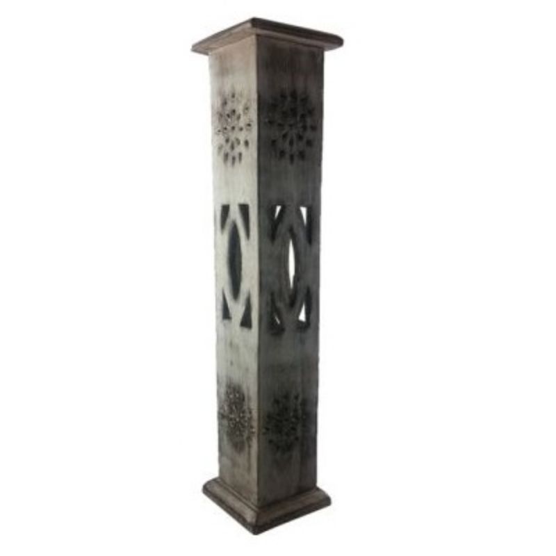 White Wash Incense Tower 12 inch