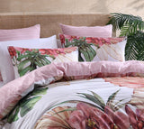 King Duvet Cover - Set - Orchadia Pink - (LOGAN & MASON)