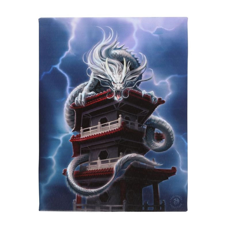 Small The Tower Canvas Plaque by Anne Stokes